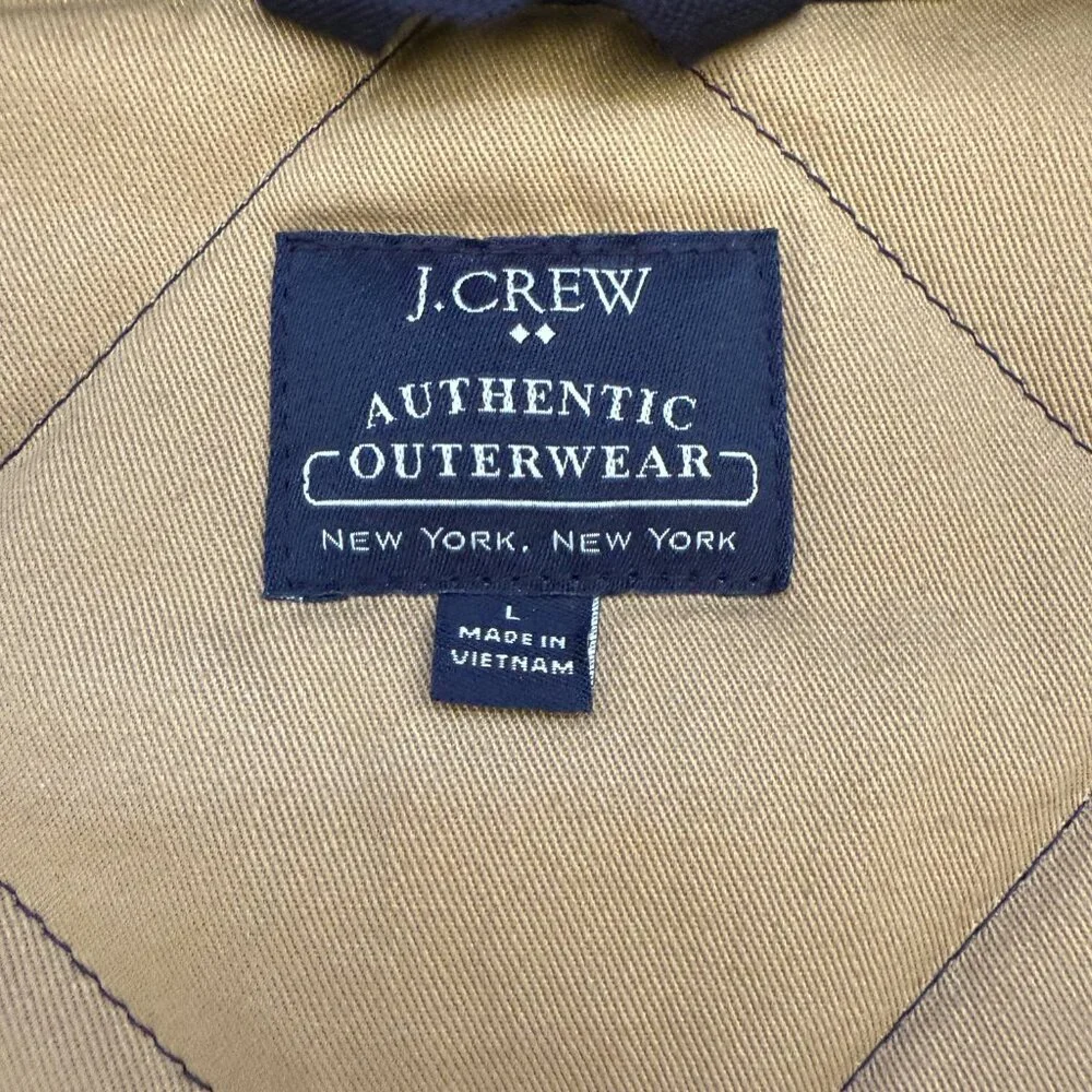 J.Crew Men's Walker Vest Quilted Navy/Camel Size L